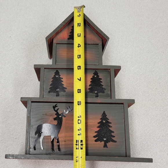 Deer and Pine Trees Cottage Cabinet - Picture 4 of 8